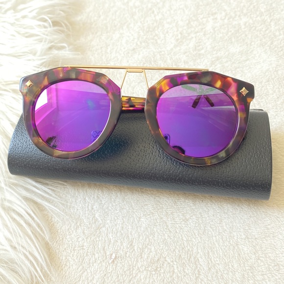 MCM Accessories - MCM 49mm Round Sunglasses In Havana Violet